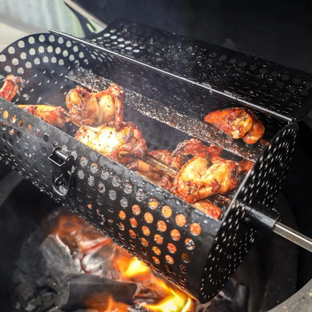 Big Green Egg Ronde Spit Mand, Tumbler Basket Voor Rotisserie 5 Big Green Egg Ronde Spit Mand, Tumbler Basket Voor Rotisserie - Afbeelding 3