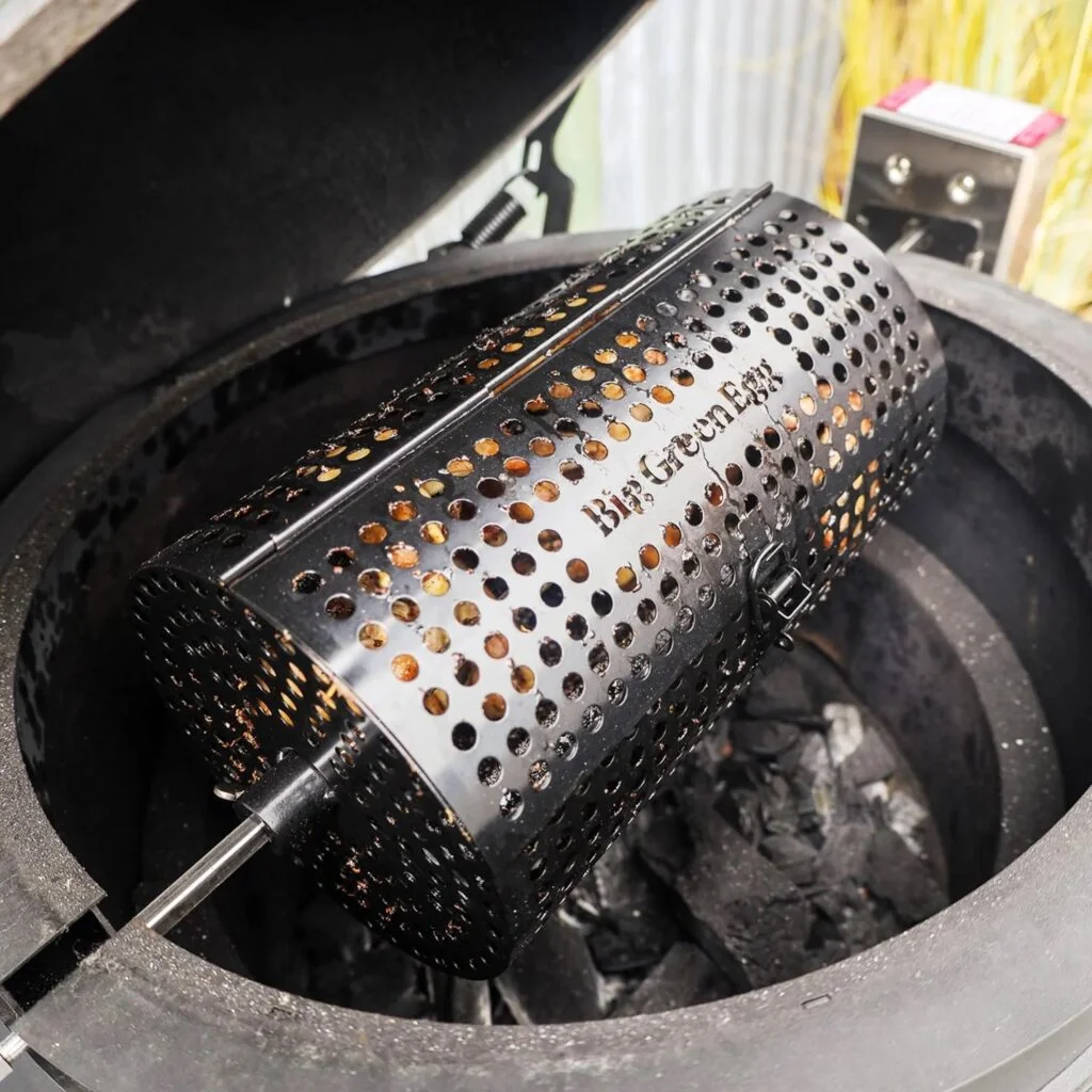 Big Green Egg Ronde Spit Mand, Tumbler Basket Voor Rotisserie 7 Big Green Egg Ronde Spit Mand, Tumbler Basket Voor Rotisserie - Afbeelding 5