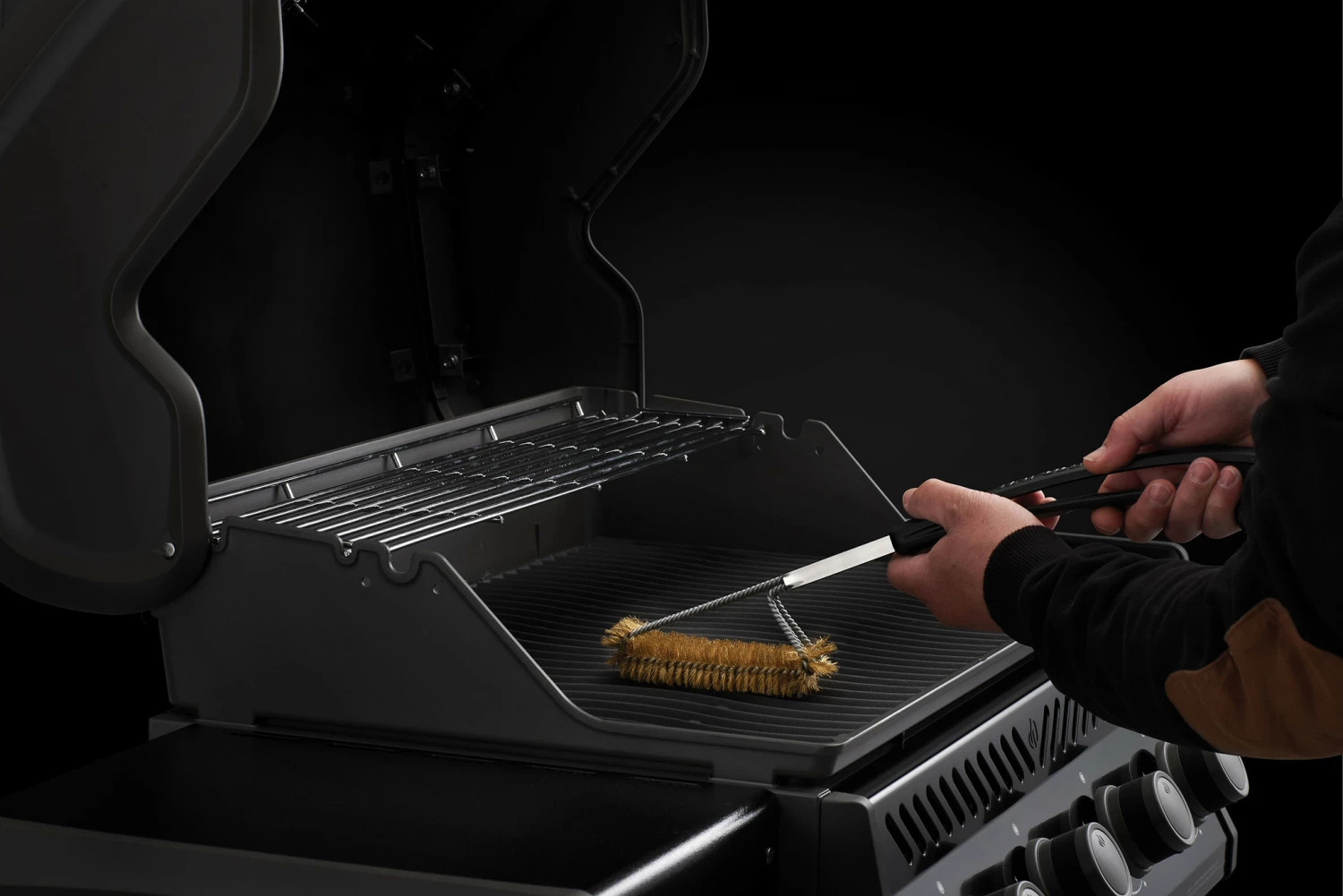 Napoleon Messing Grillborstel 3x Parallel 4 Napoleon Messing Grillborstel 3x Parallel - Afbeelding 2