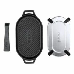 Ooni Gietijzeren Grizzler Pan Met Afneembare Greep En Houten Bord -Keuken Grill Verkoop 2024 ooni gietijzeren grizzler pan met afneembare greep 1